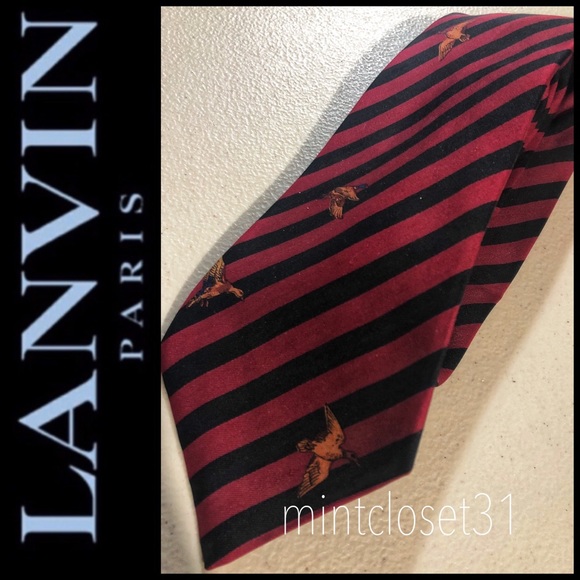 Lanvin Other - Lanvin Paris Silk Tie